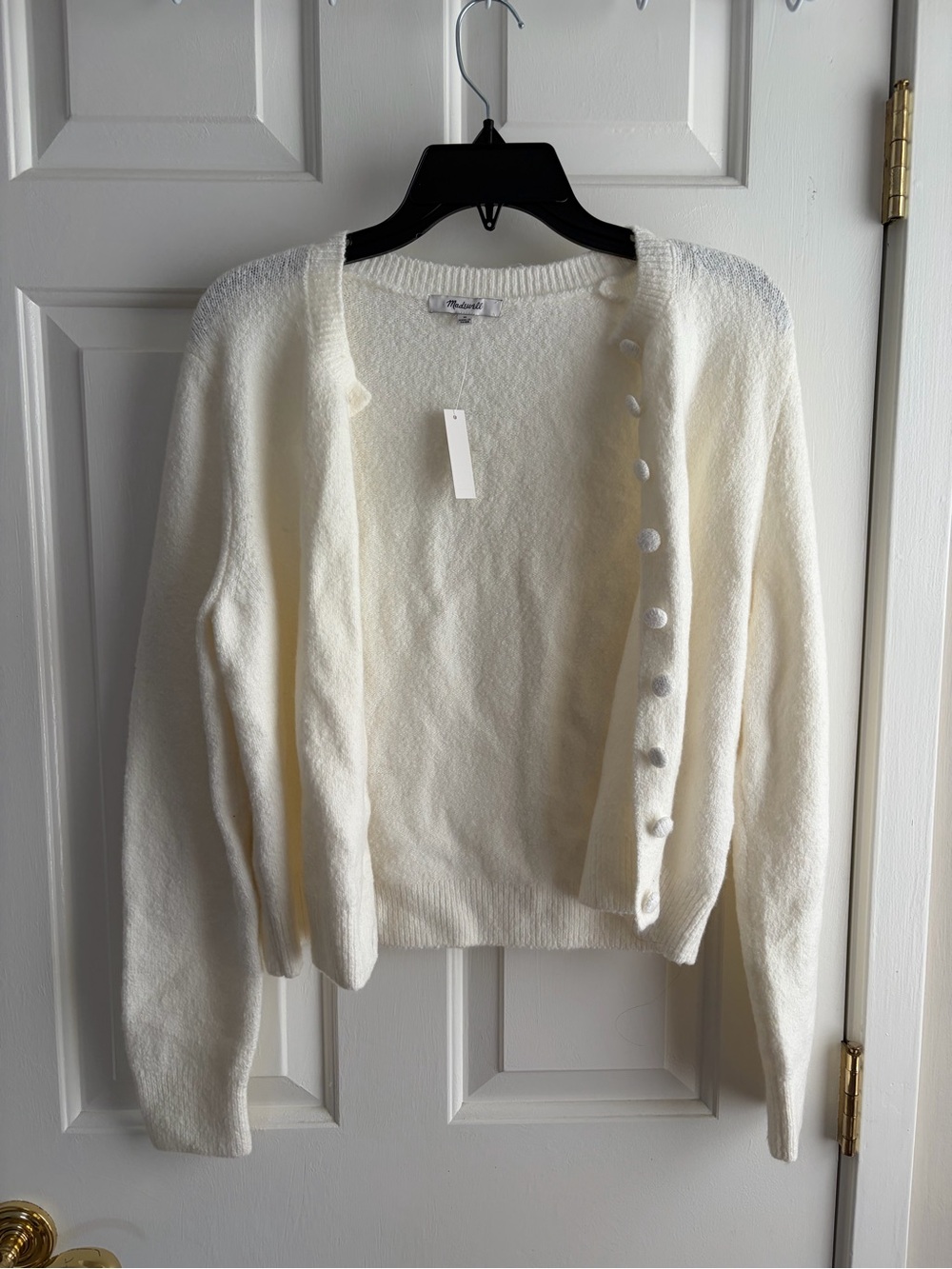 Madewell Ivory Button-Up Women's Cardigan